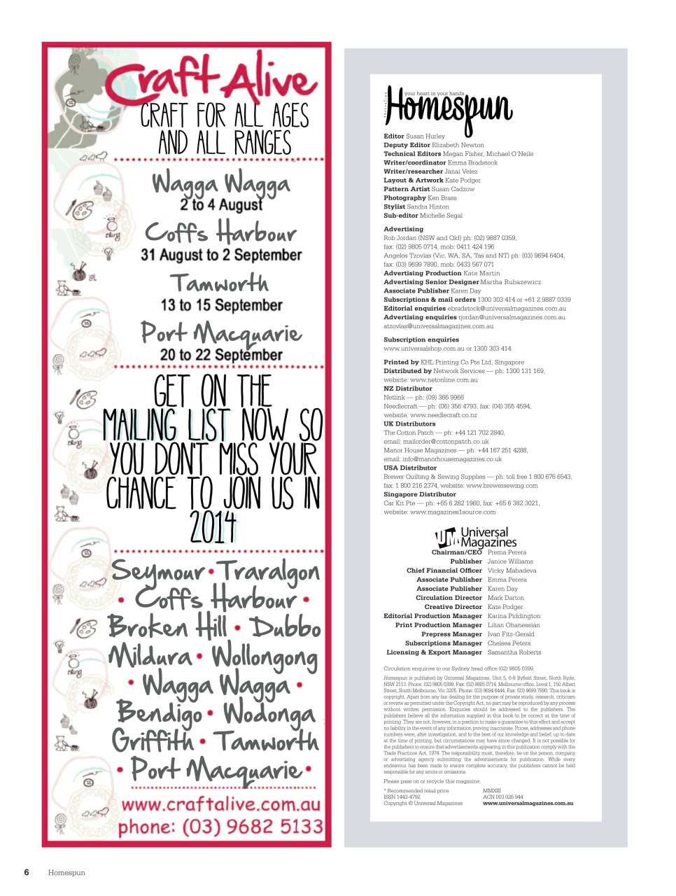 Homespun Preview Pages