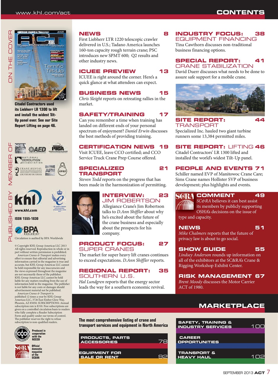 American Cranes & Transport Preview Pages