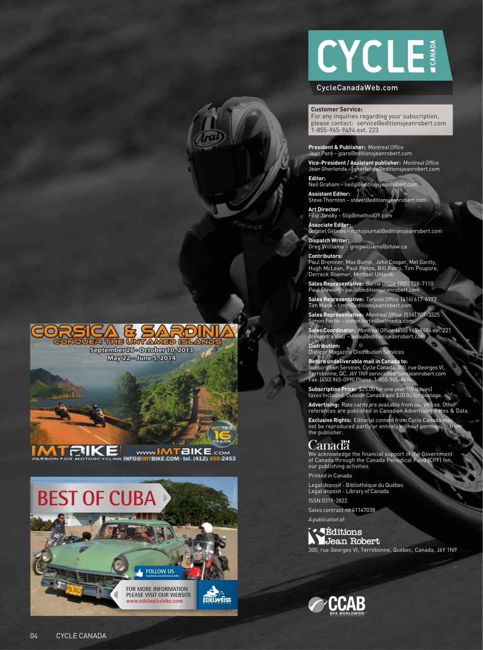 Cycle Canada Preview Pages