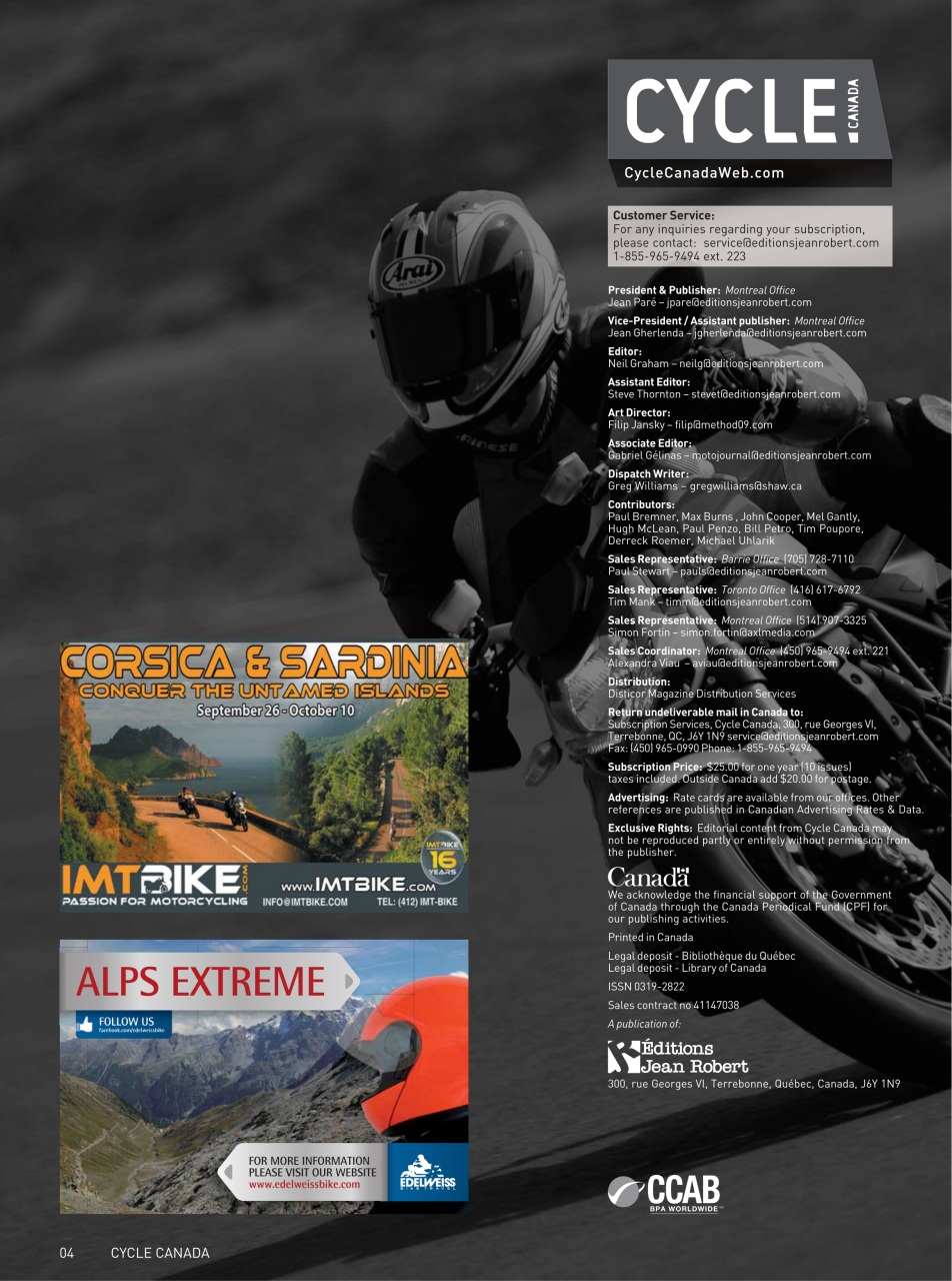 Cycle Canada Preview Pages