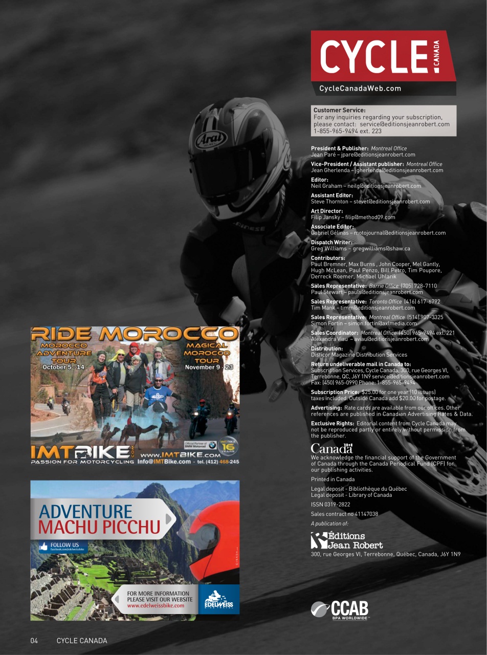 Cycle Canada Preview Pages