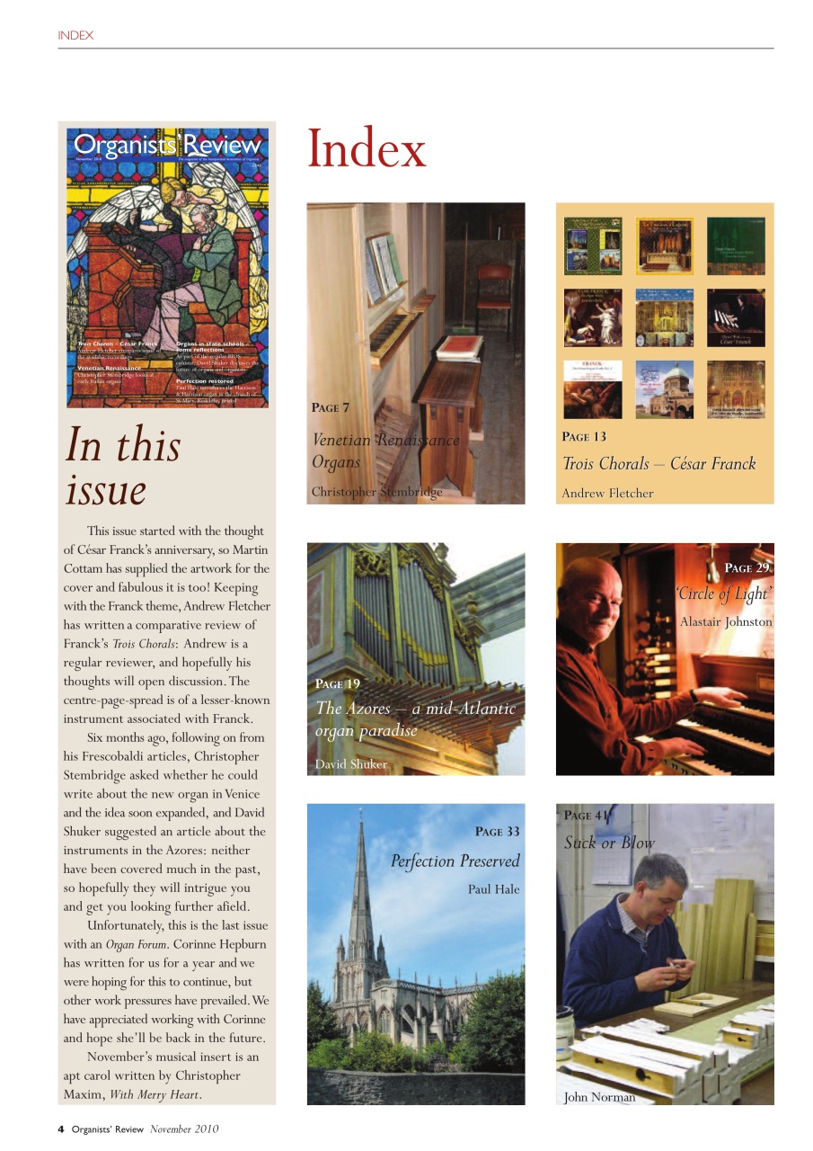 Organists' Review Preview Pages