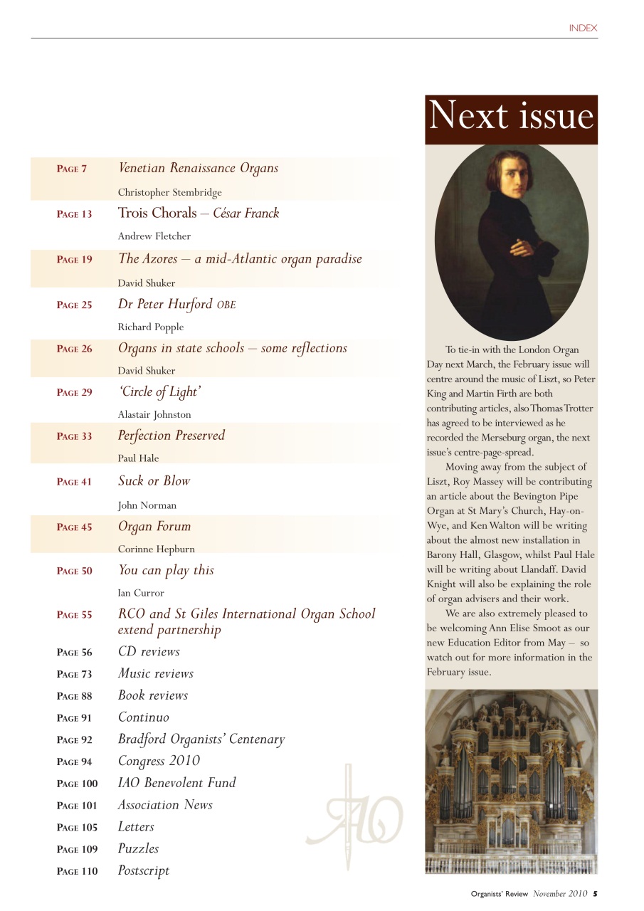 Organists' Review Preview Pages