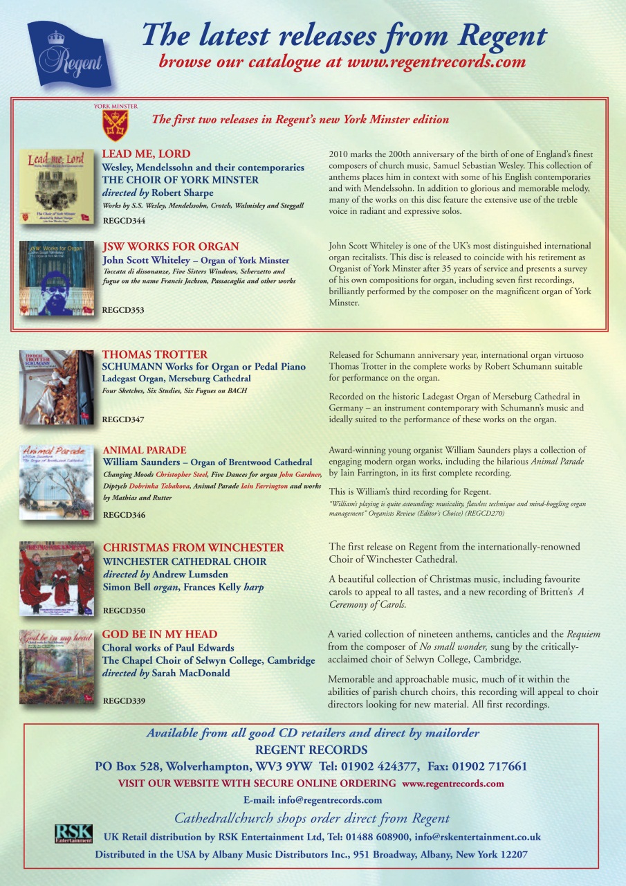 Organists' Review Preview Pages