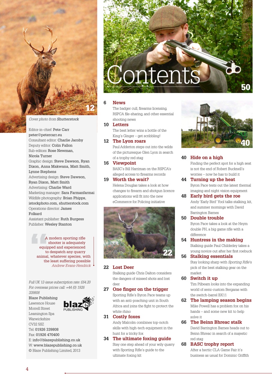 Sporting Rifle Preview Pages