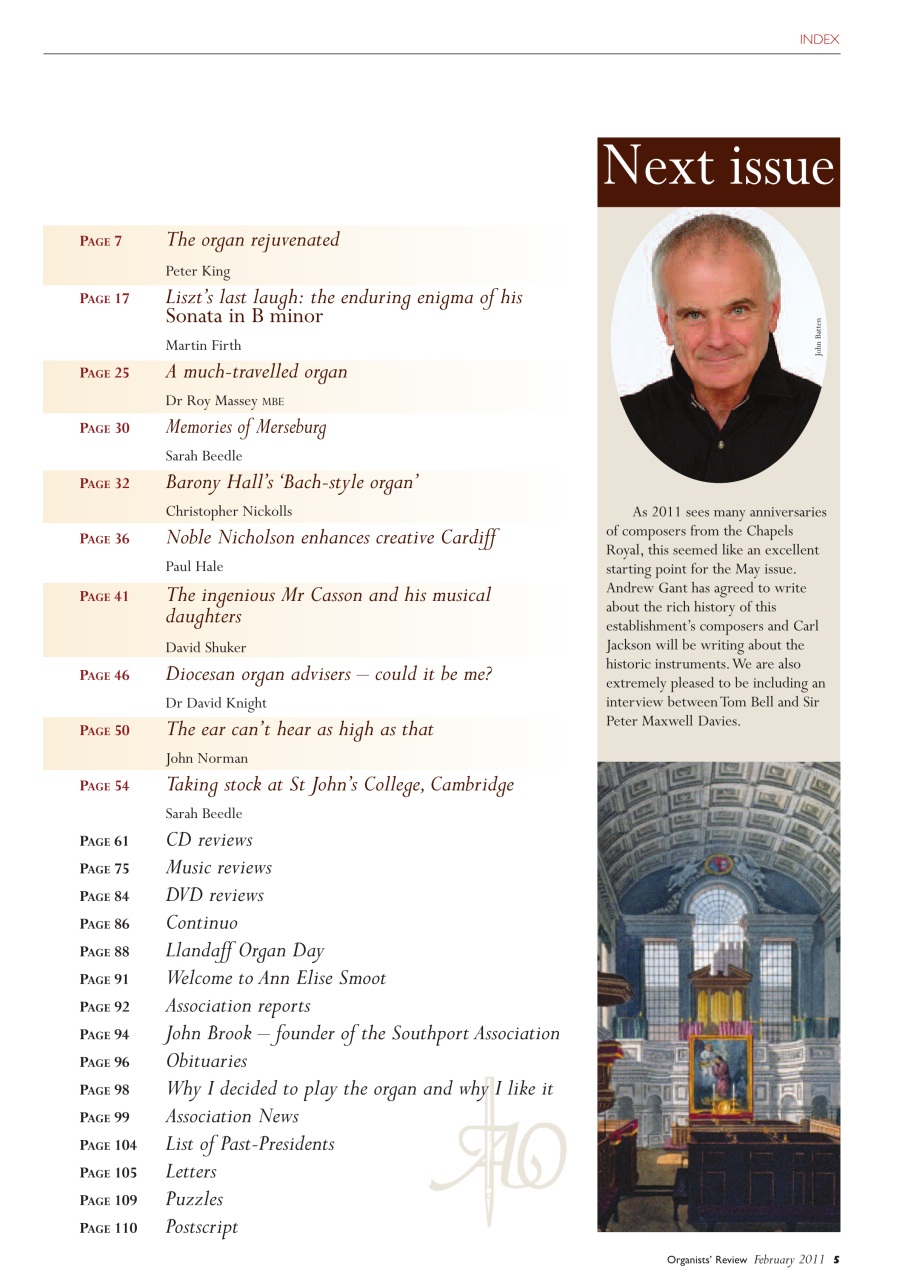 Organists' Review Preview Pages