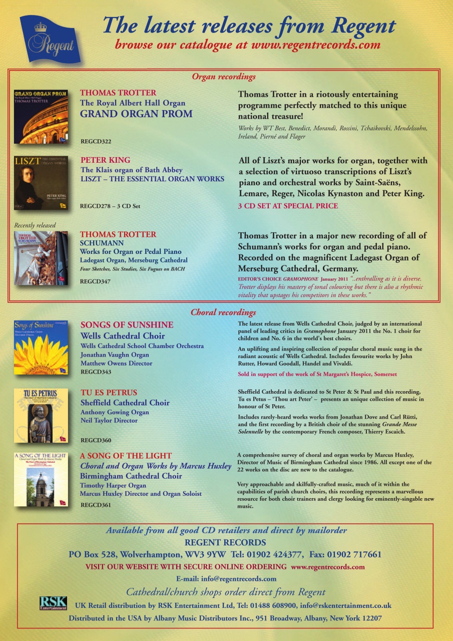 Organists' Review Preview Pages