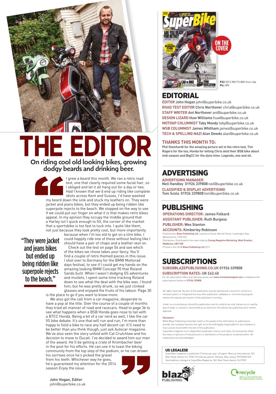 Superbike Magazine Preview Pages