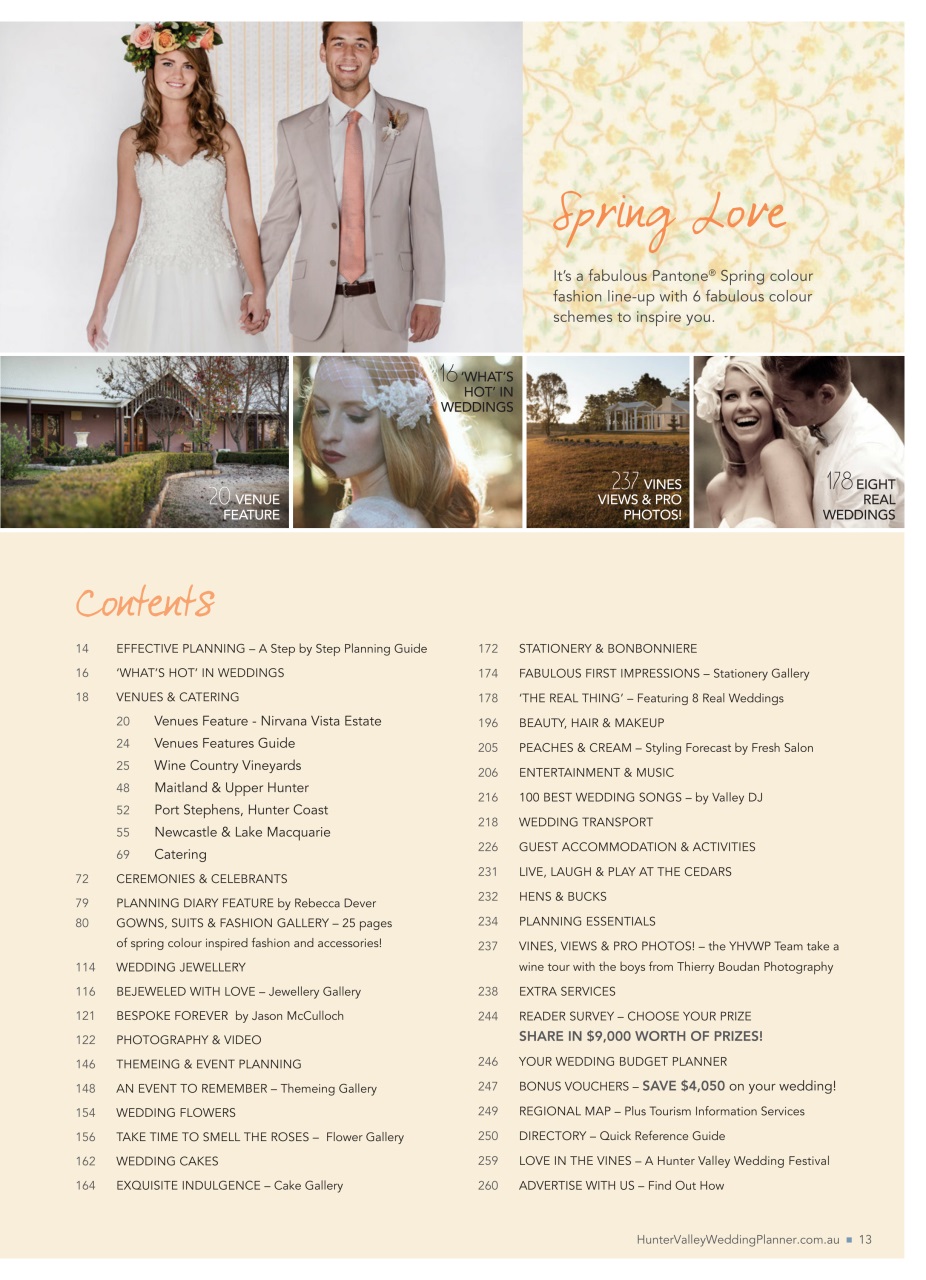 Hunter Valley Wedding Planner Preview Pages