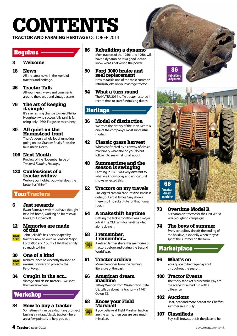 Tractor & Farming Heritage Magazine Preview Pages