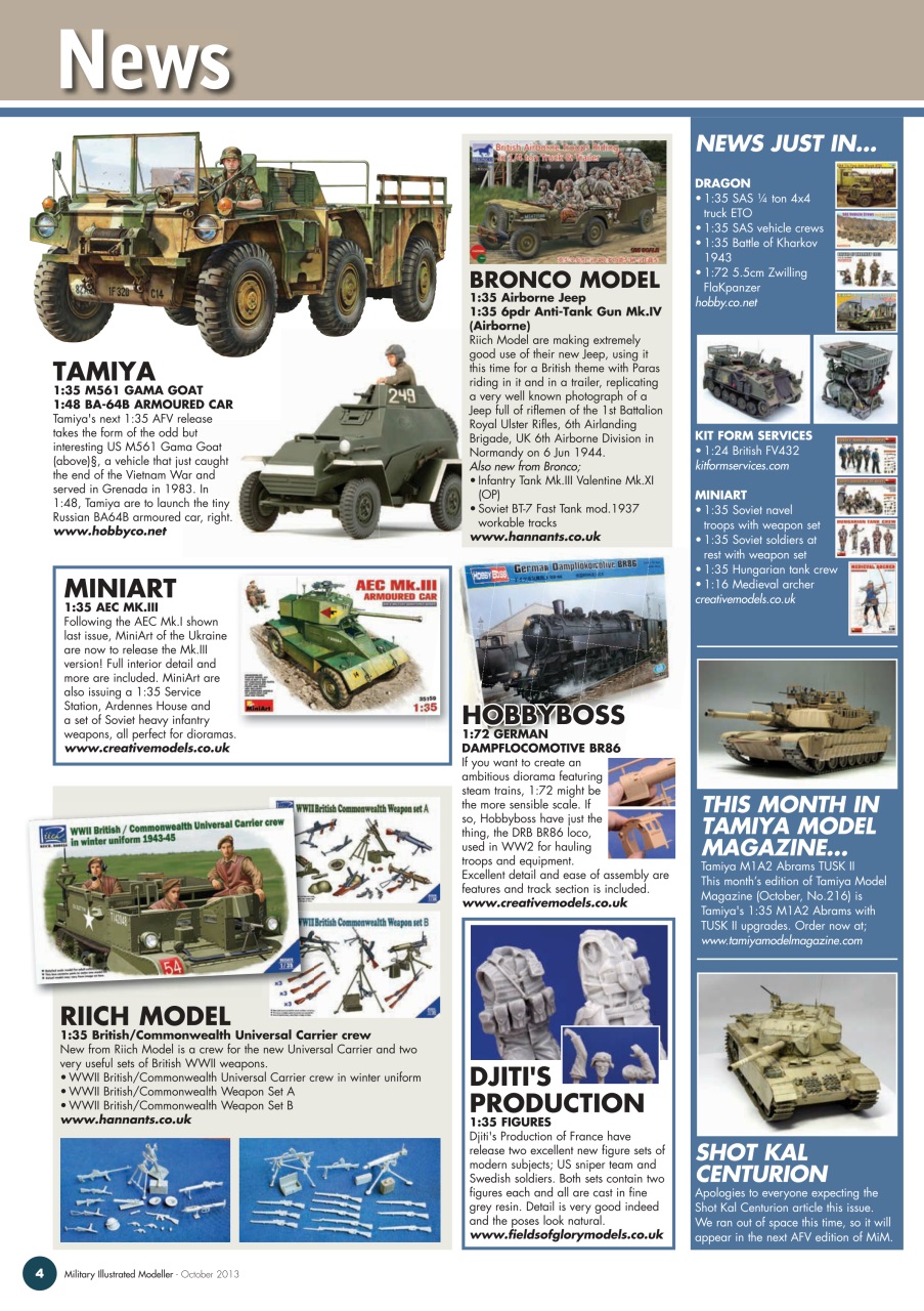 MIM: AFV Edition Preview Pages
