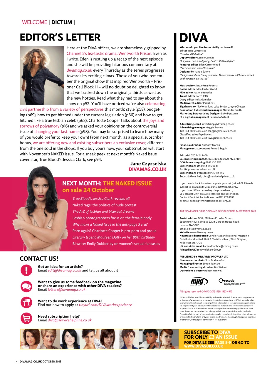 DIVA Magazine Preview Pages