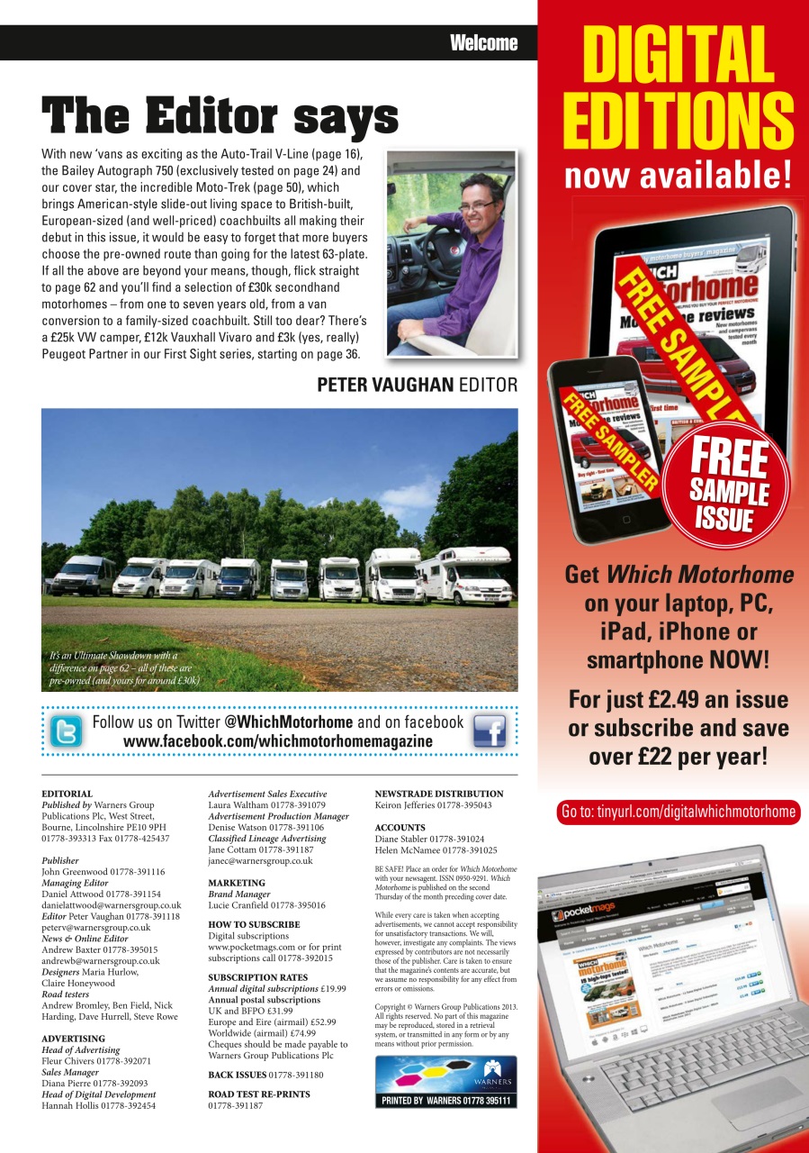 What Motorhome magazine Preview Pages