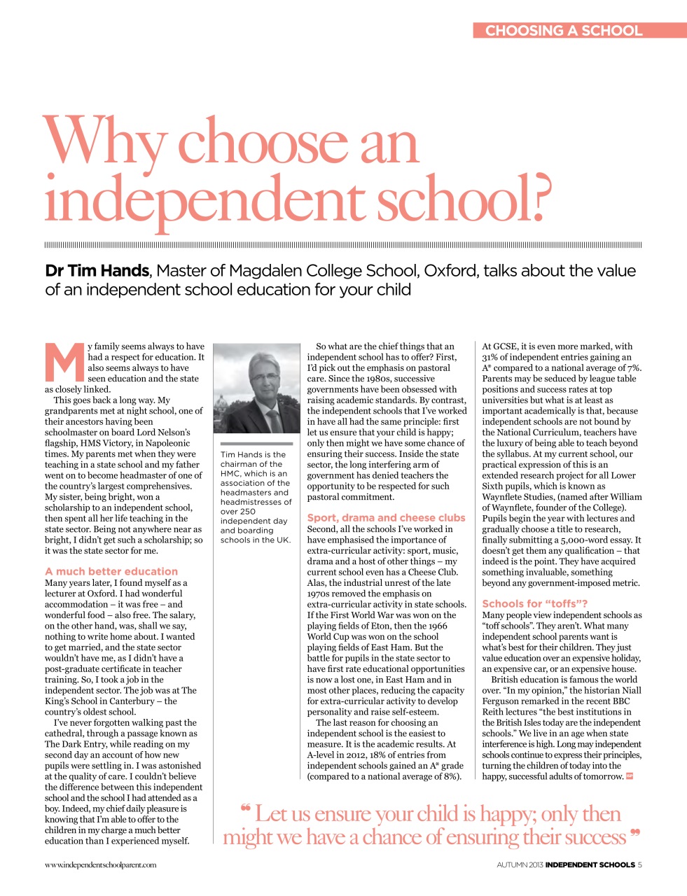 Independent School Parent Preview Pages