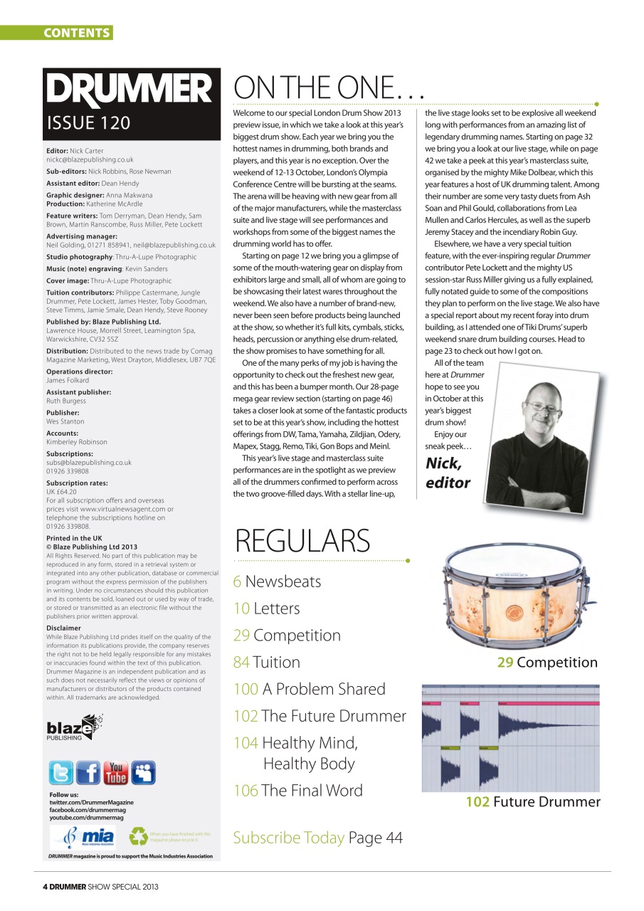 iDrum magazine: Never miss a beat Preview Pages