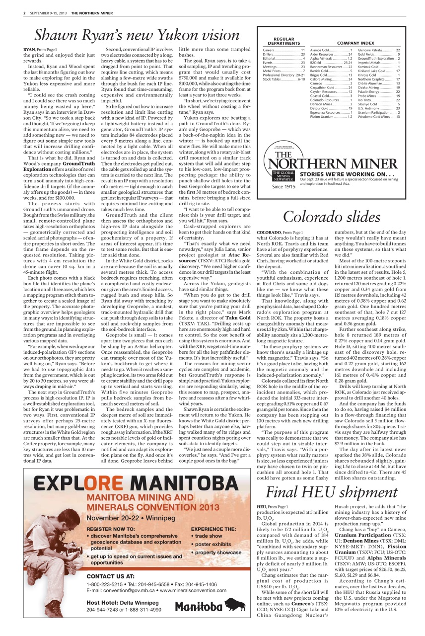 The Northern Miner Preview Pages