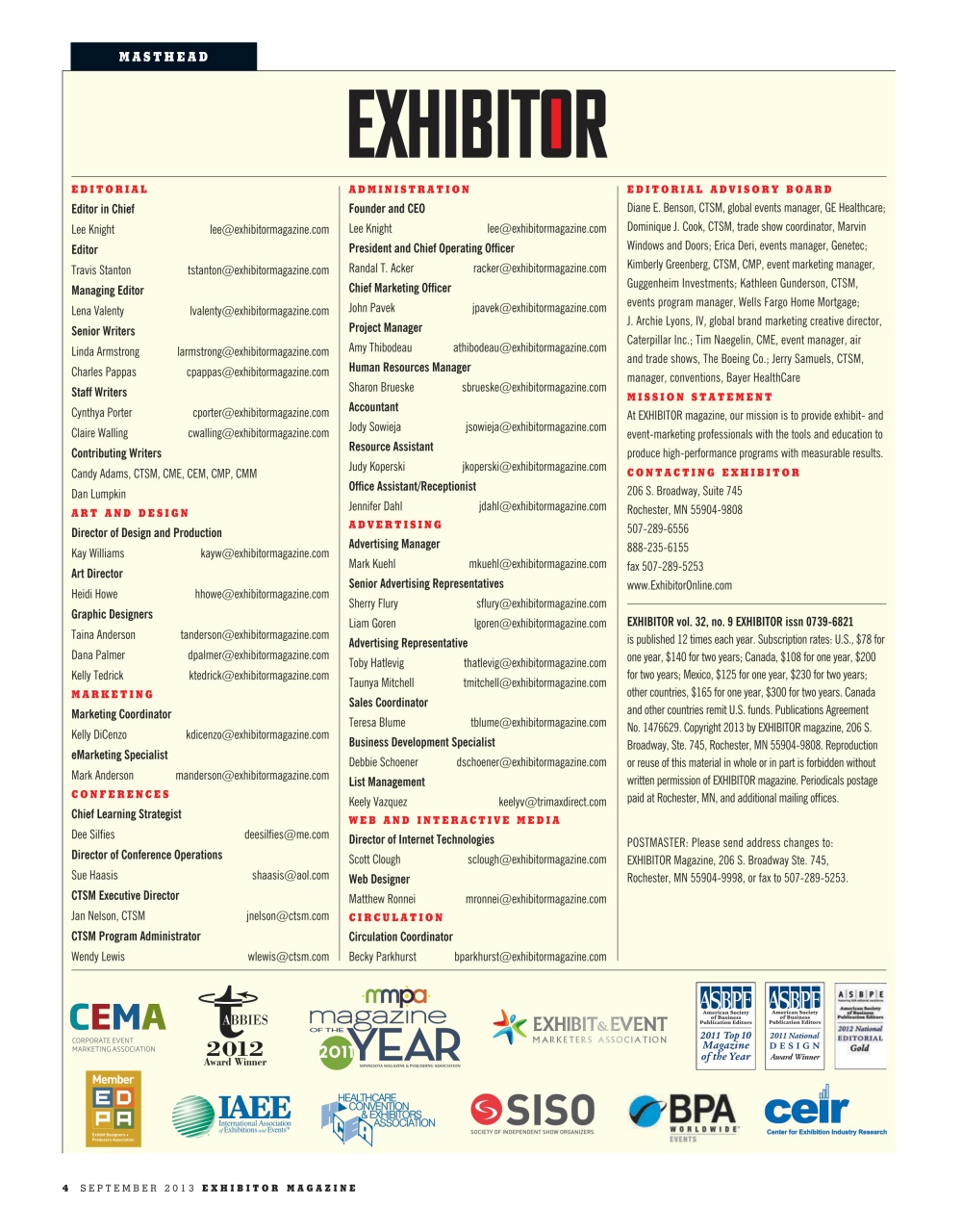 EXHIBITOR Magazine Preview Pages