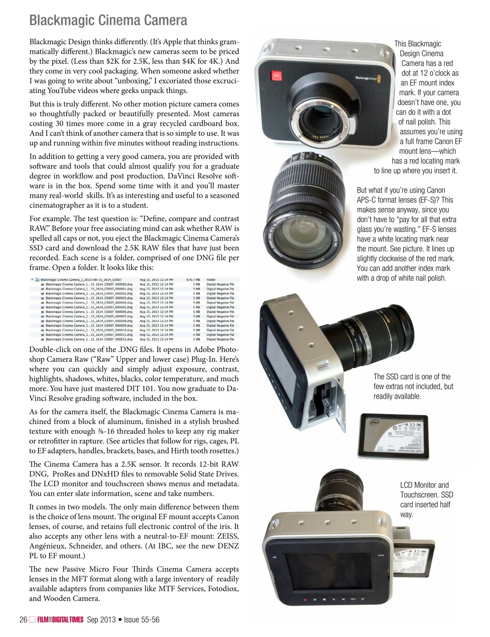 Film and Digital Times Preview Pages