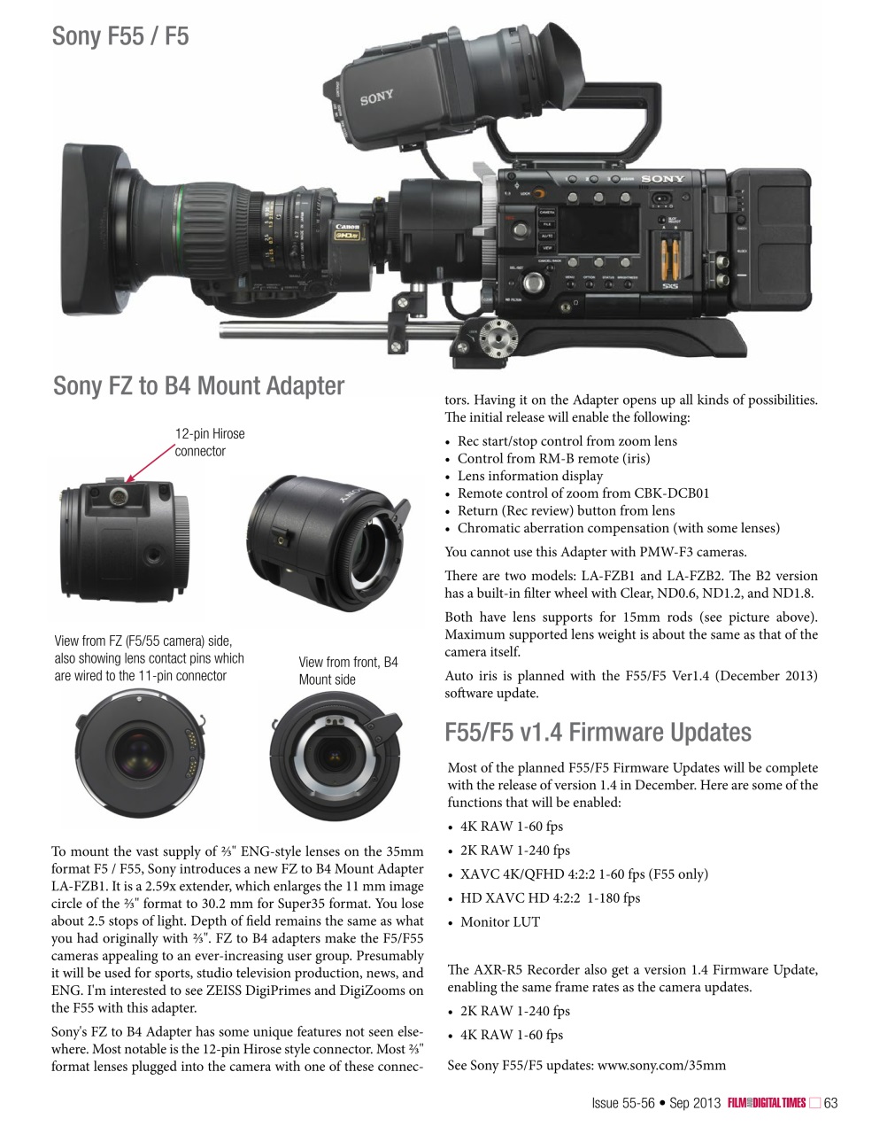 Film and Digital Times Preview Pages