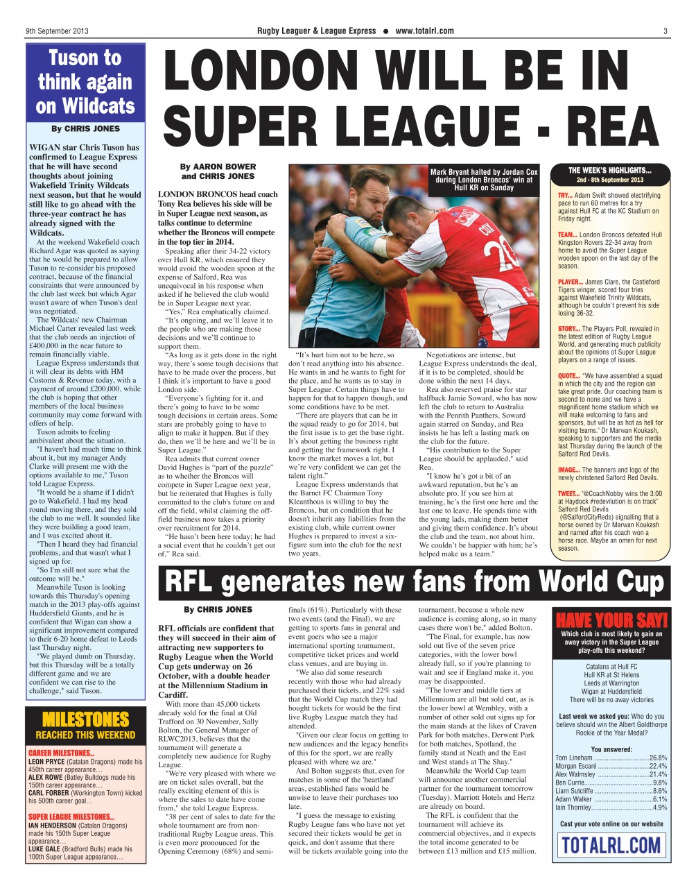 League Express Preview Pages
