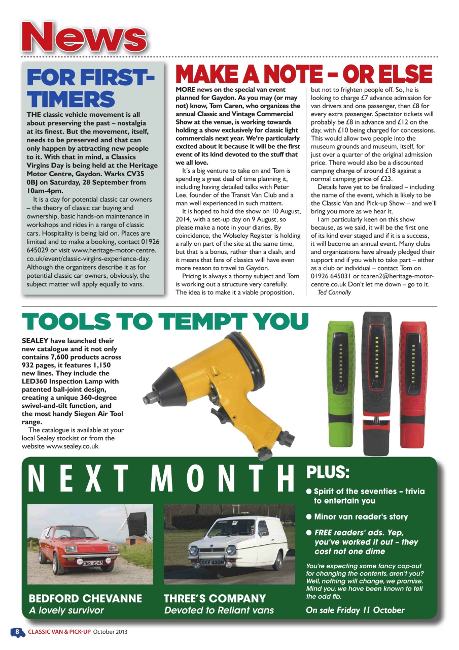 Classic Van & Pick-up Preview Pages