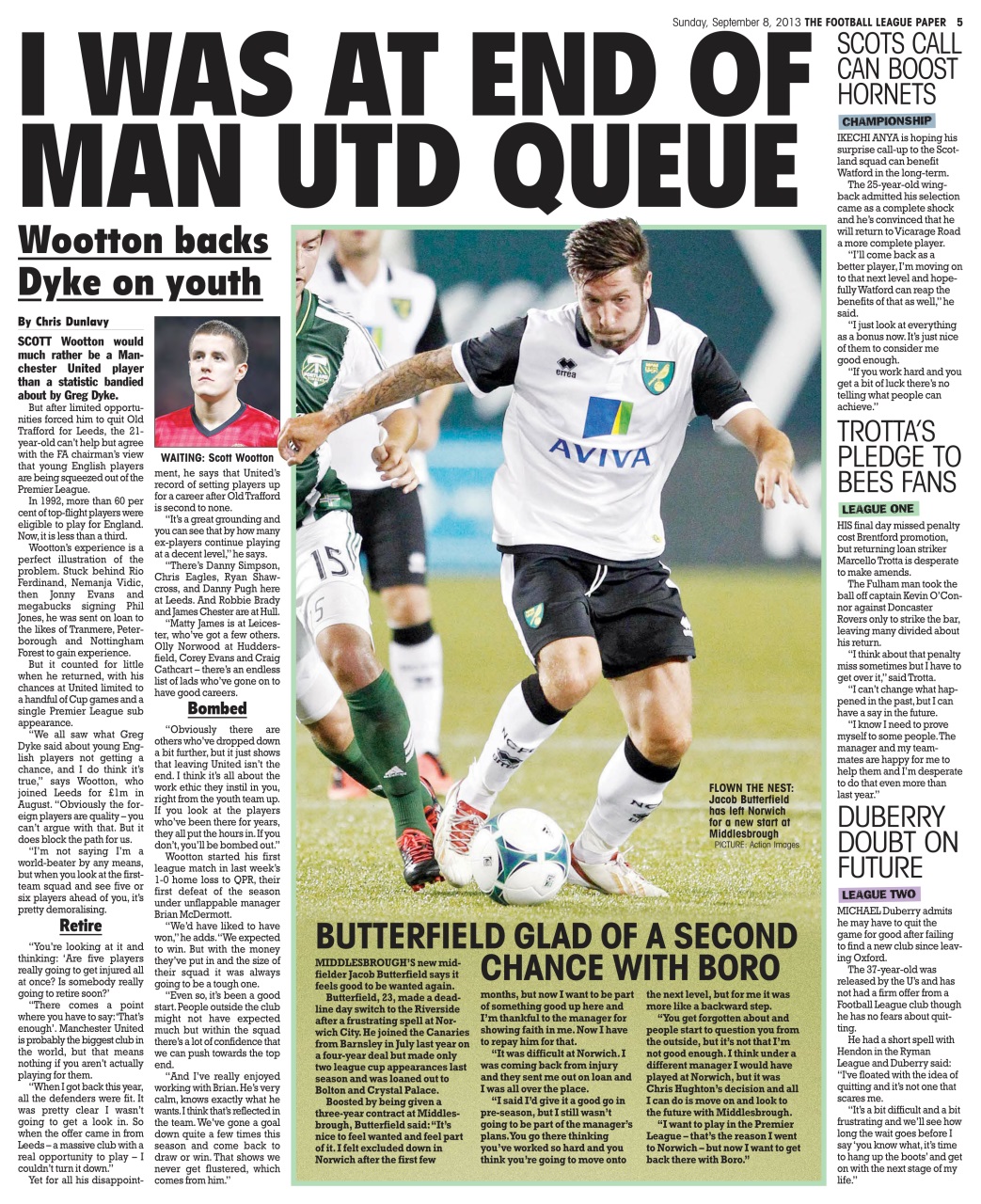 The Football League Paper Preview Pages