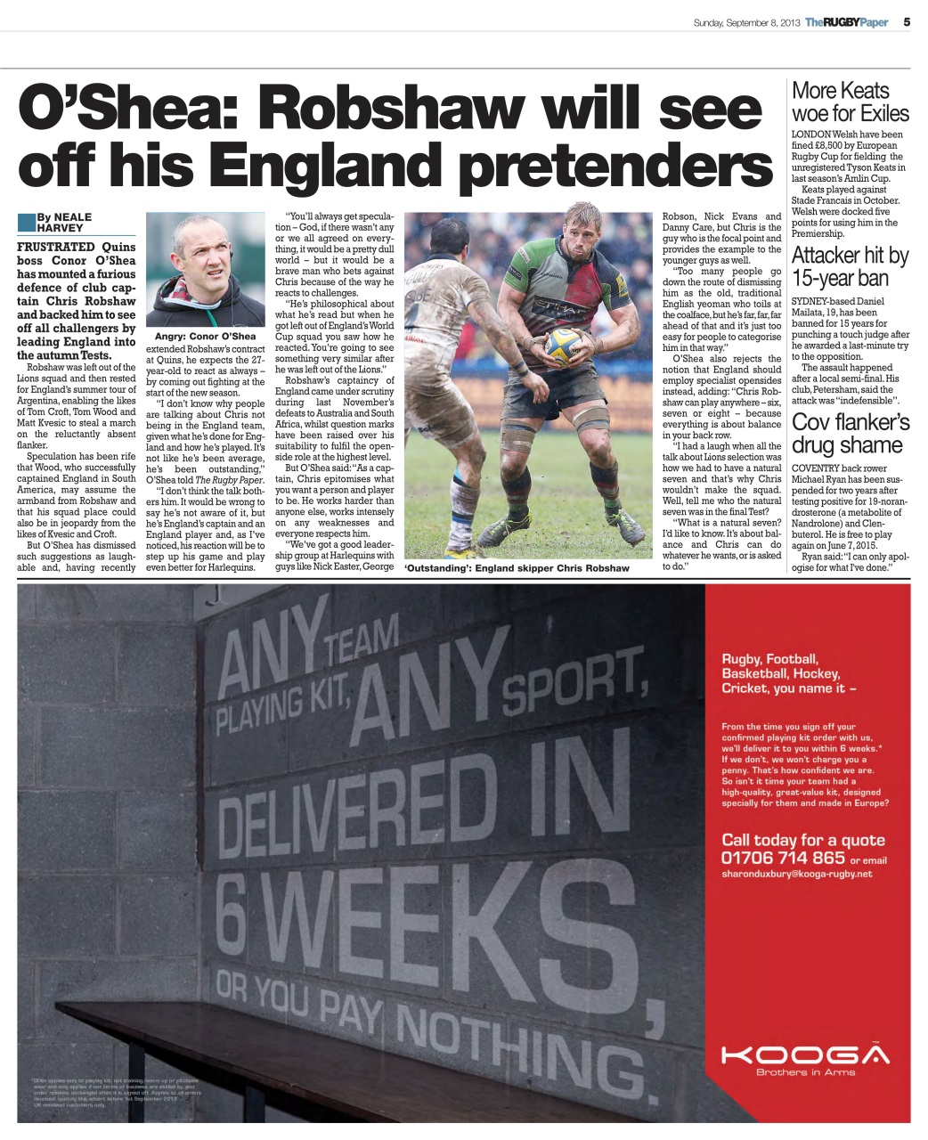 The Rugby Paper Preview Pages