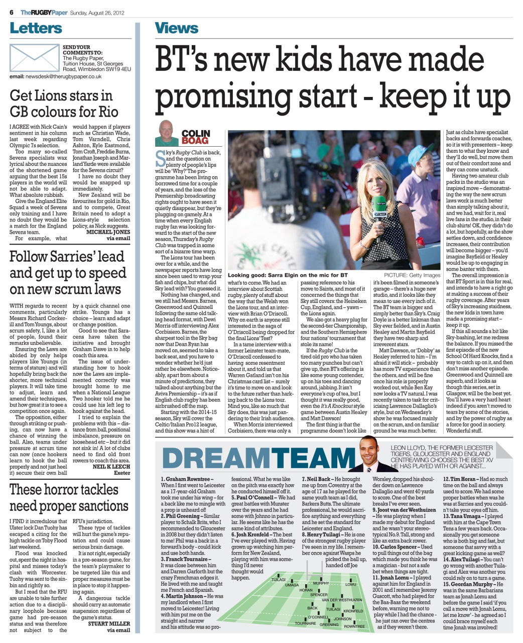 The Rugby Paper Preview Pages