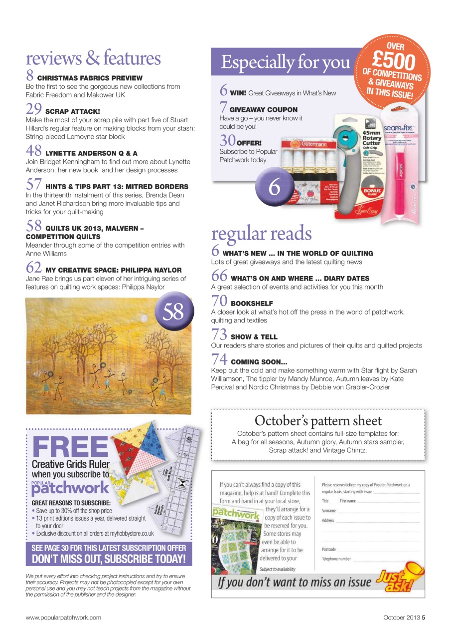 Popular Patchwork Magazine Preview Pages