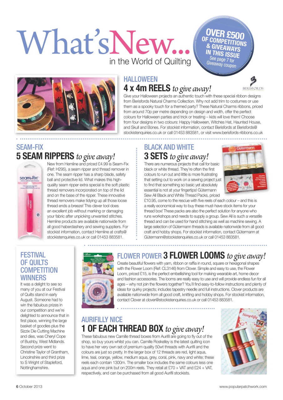 Popular Patchwork Magazine Preview Pages