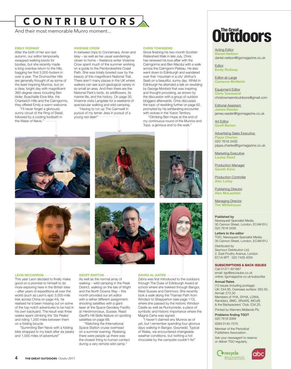 TGO - The Great Outdoors Magazine Preview Pages