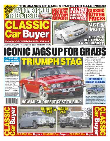 Classic Car Buyer issue No.194 Triumph Stag