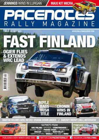 Pacenotes Rally magazine issue Issue 115 - Sept 2013