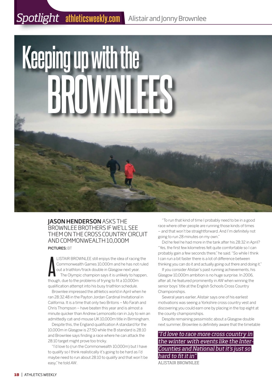 AW – Athletics Weekly Magazine Preview Pages