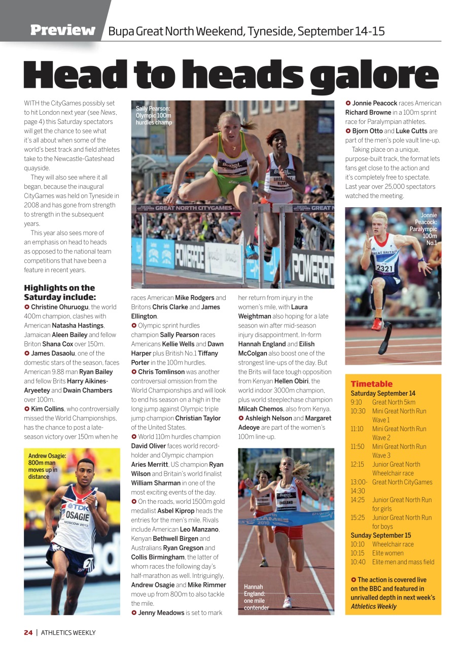 AW – Athletics Weekly Magazine Preview Pages