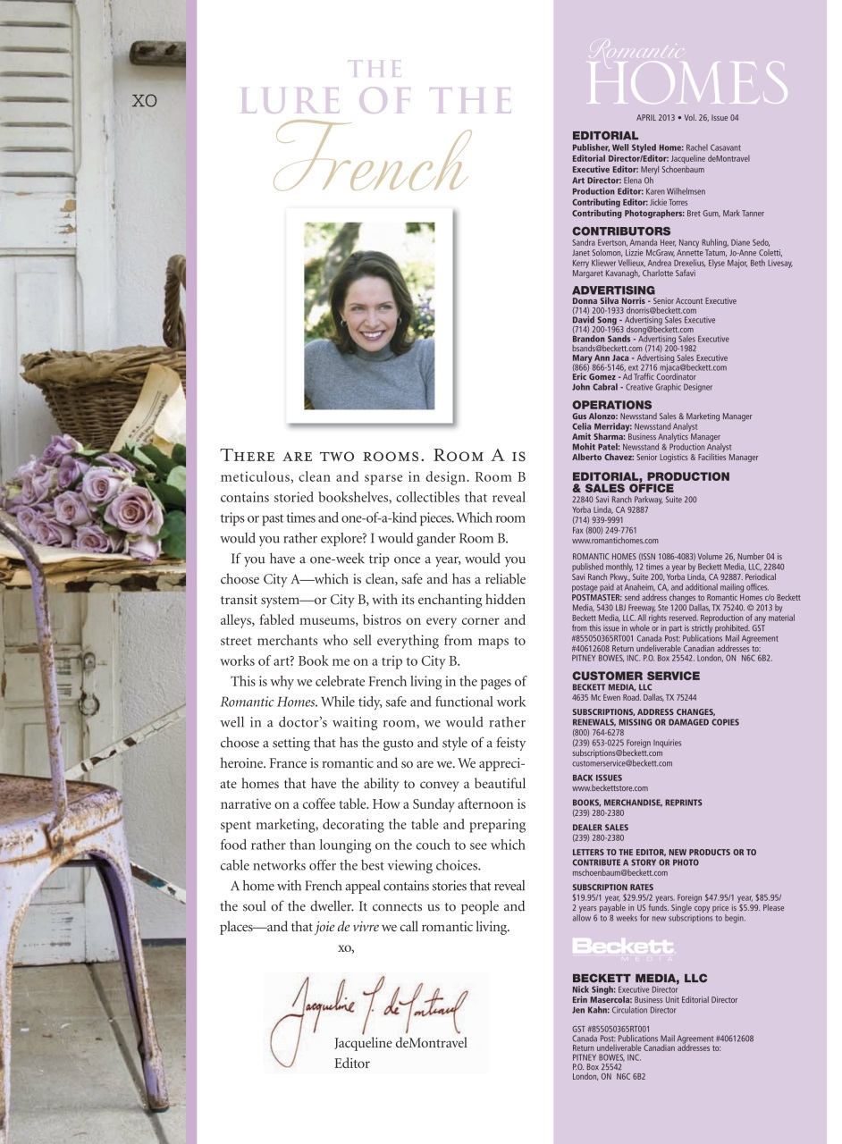 Romantic Homes Preview Pages