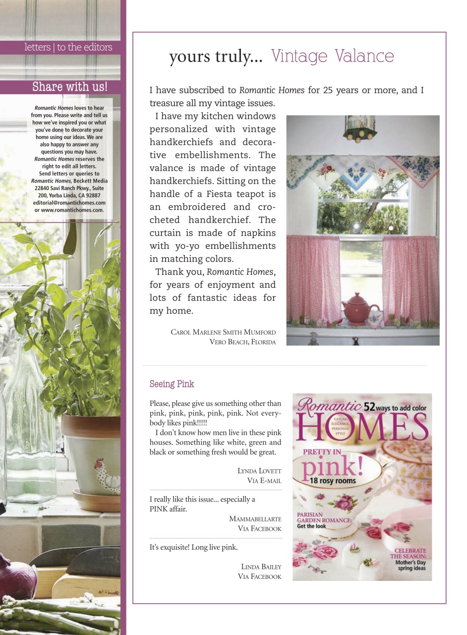 Romantic Homes Preview Pages