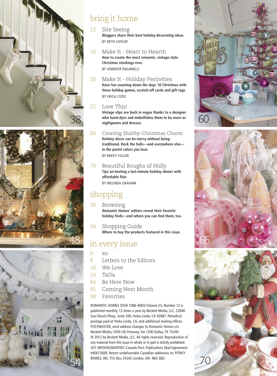 Romantic Homes Preview Pages