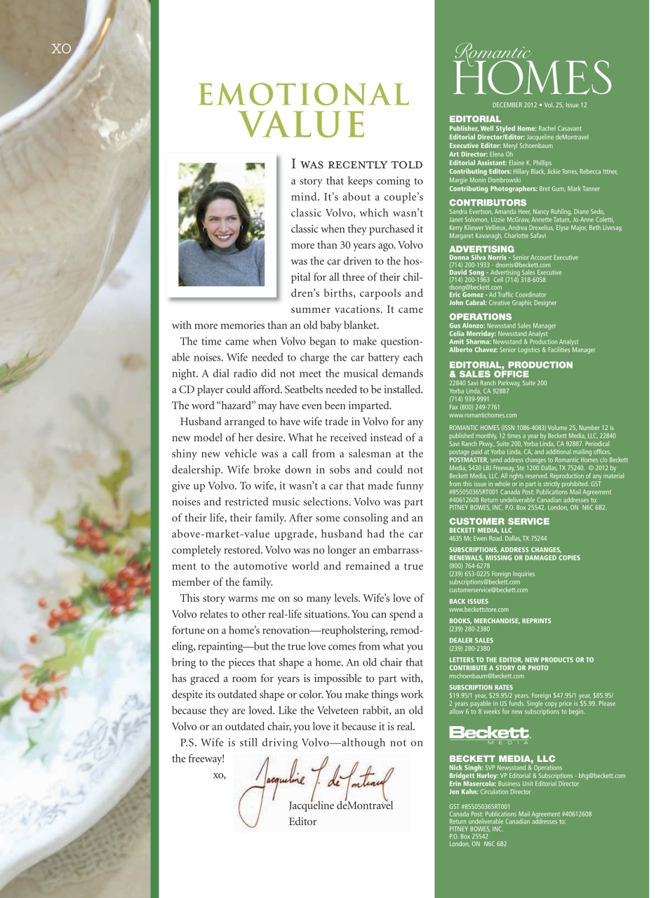 Romantic Homes Preview Pages