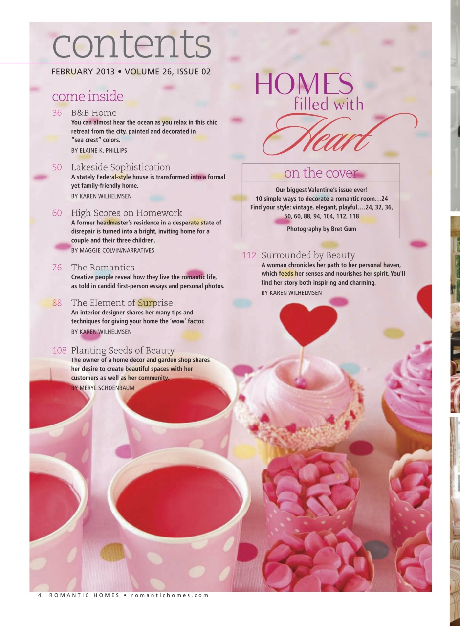 Romantic Homes Preview Pages