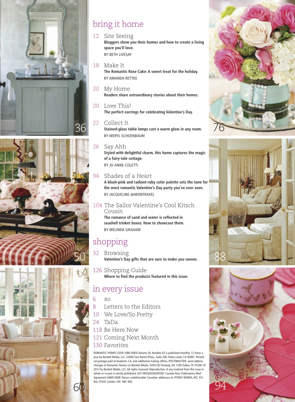 Romantic Homes Preview Pages