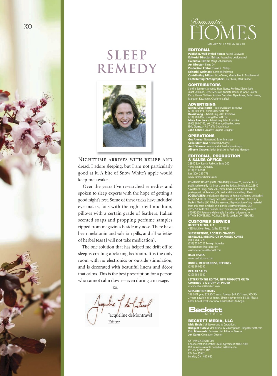 Romantic Homes Preview Pages