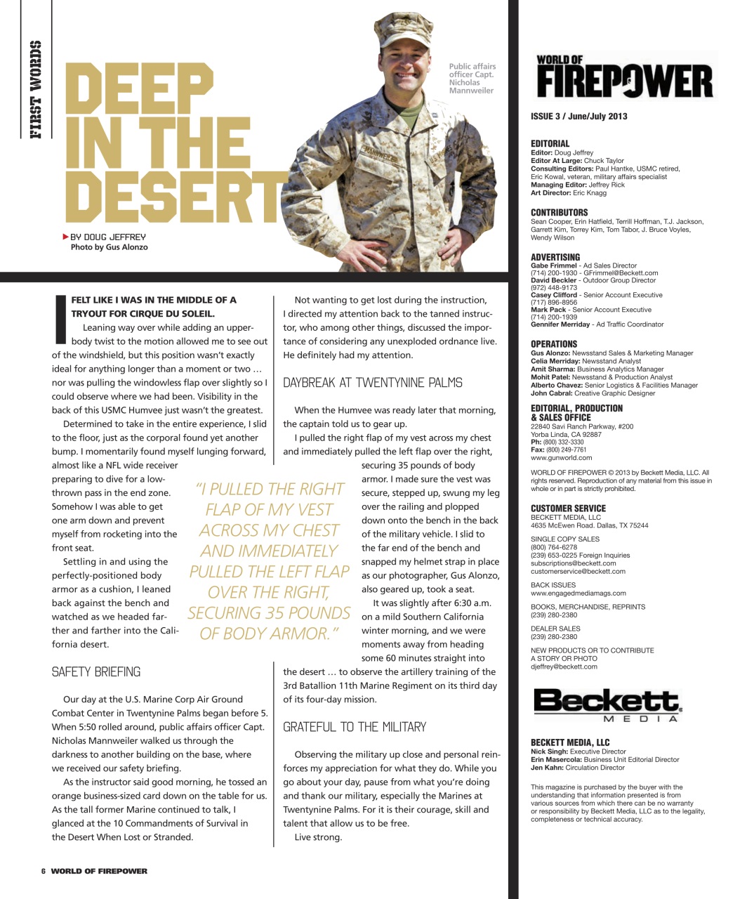 World of Fire Power Preview Pages