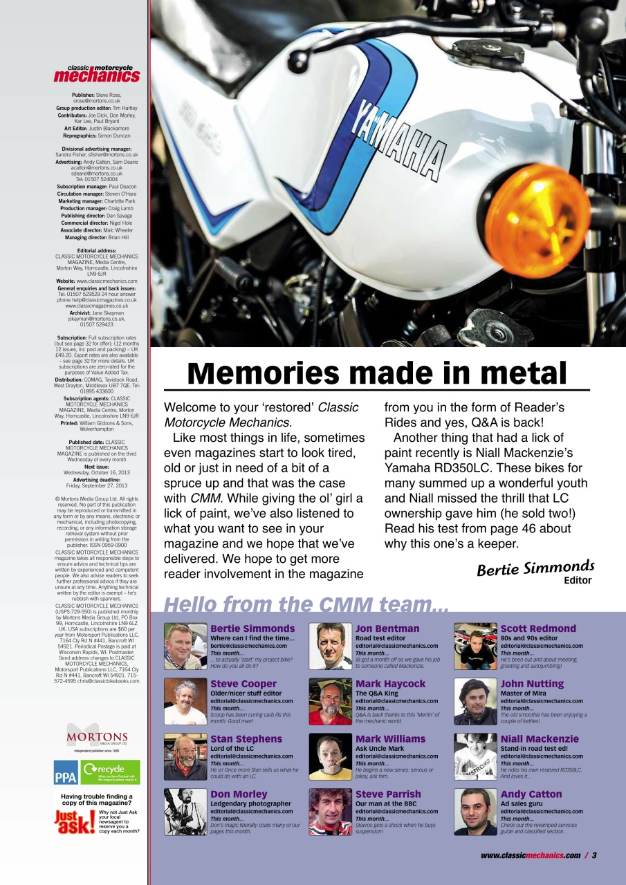 Classic Motorcycle Mechanics Preview Pages