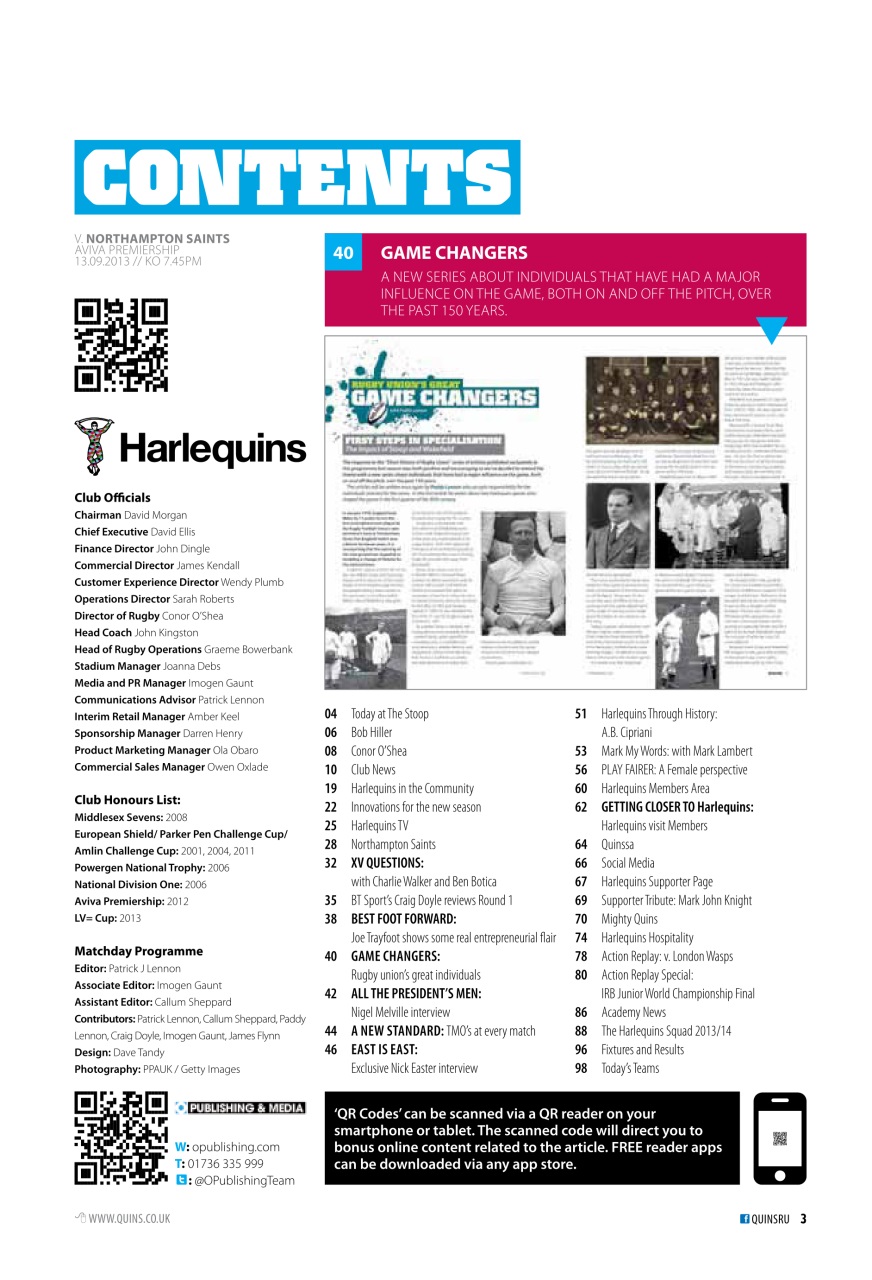 Harlequins Preview Pages