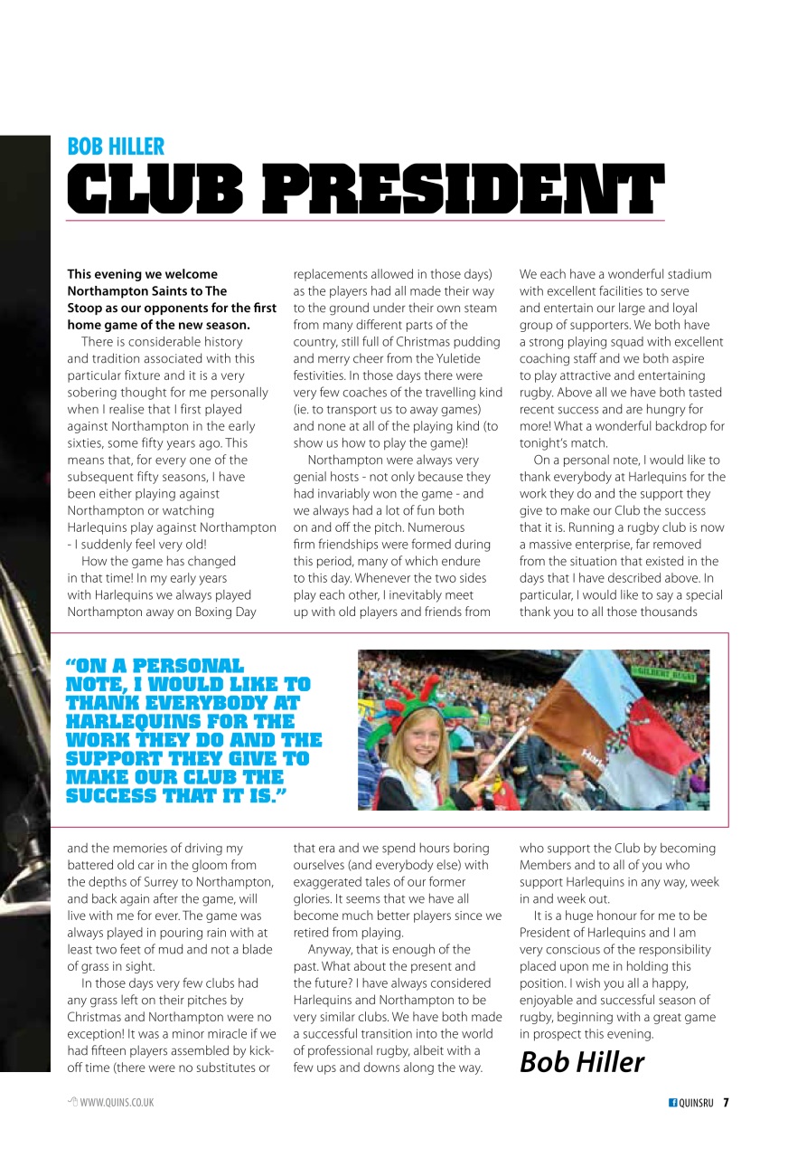 Harlequins Preview Pages