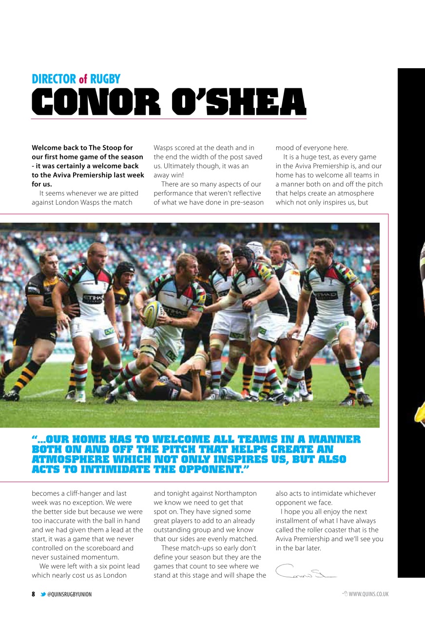 Harlequins Preview Pages