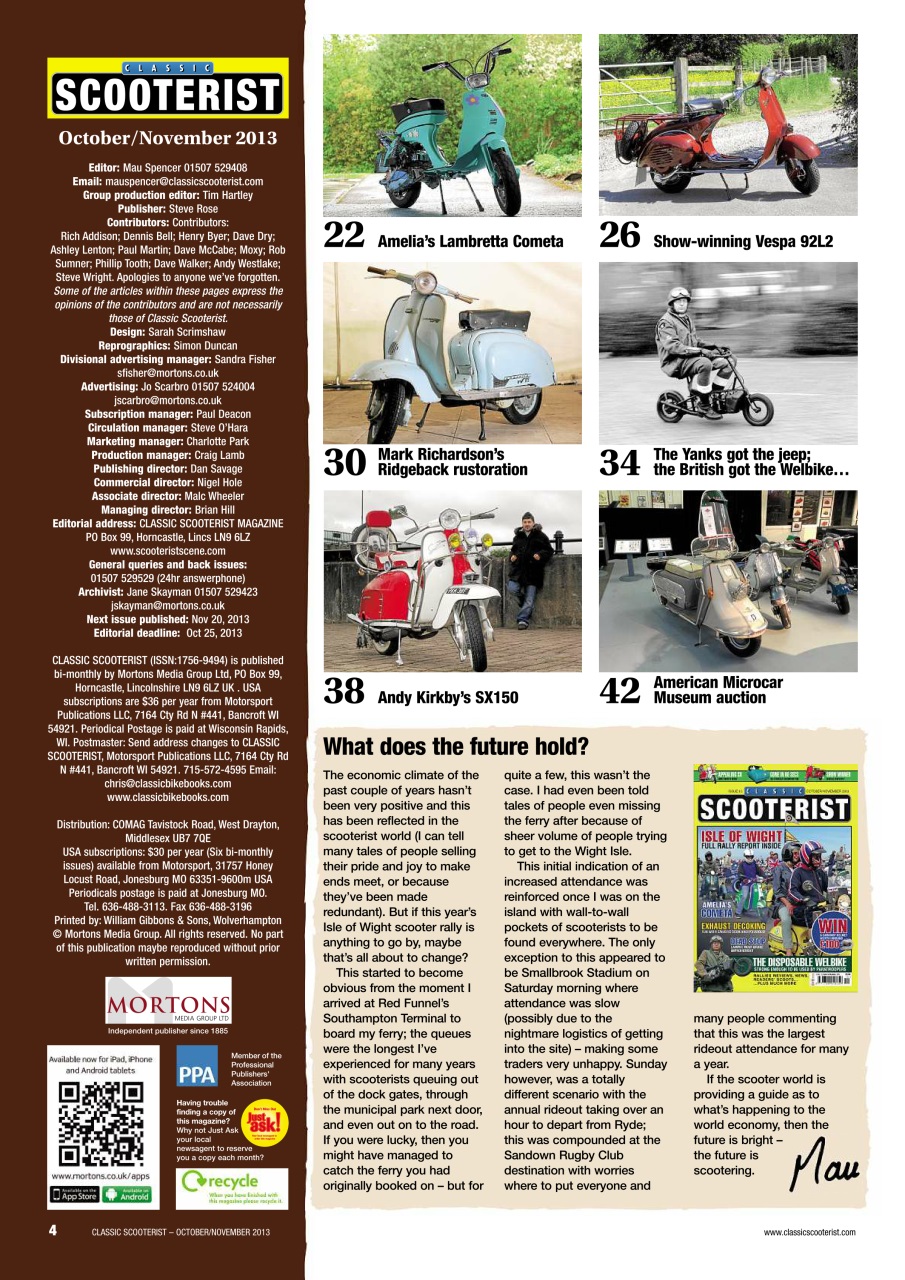 Classic Scooterist Preview Pages