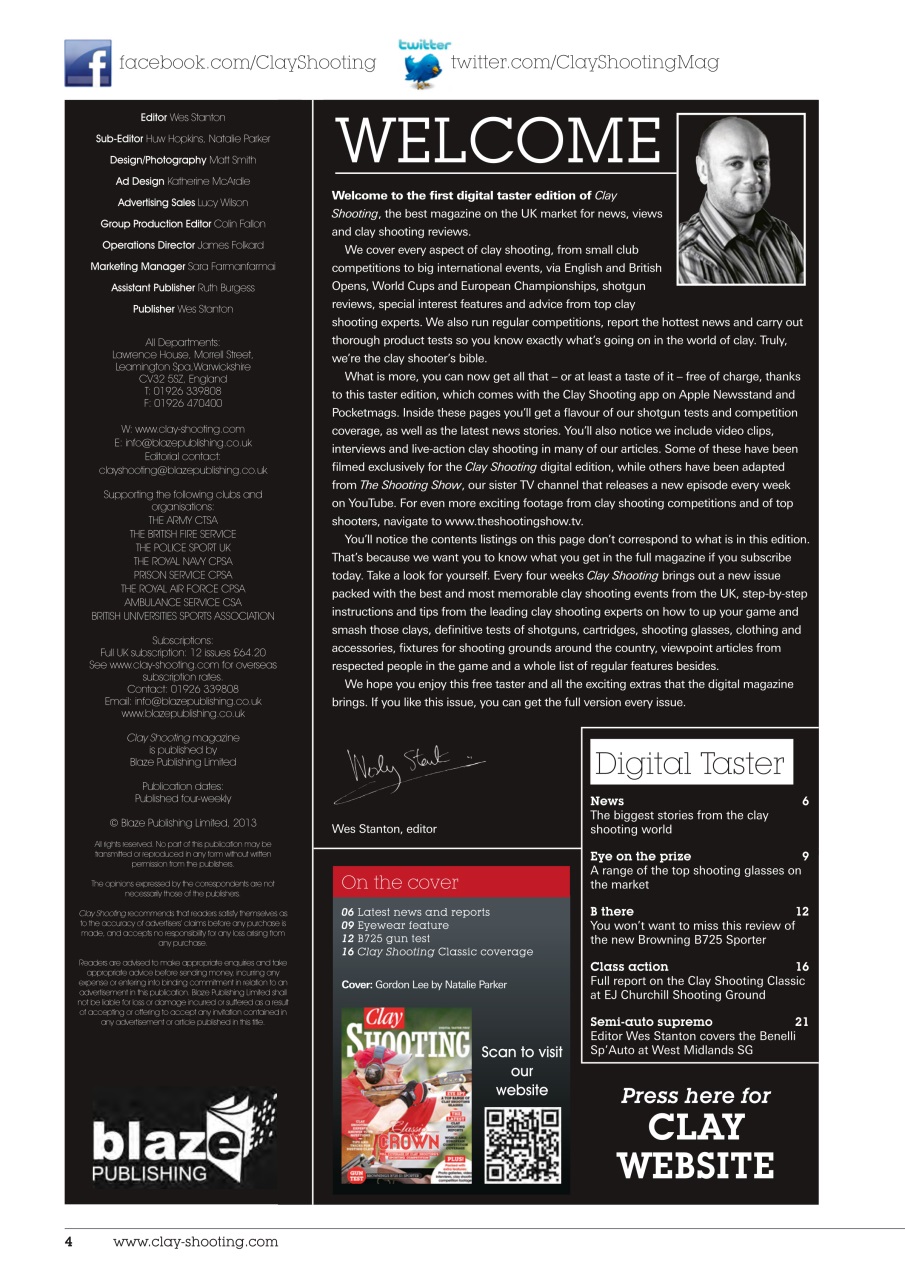 Clay Shooting Preview Pages