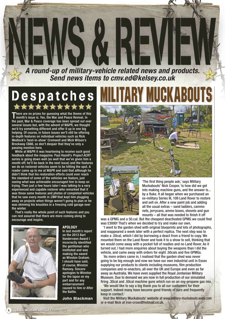 Classic Military Vehicle Preview Pages